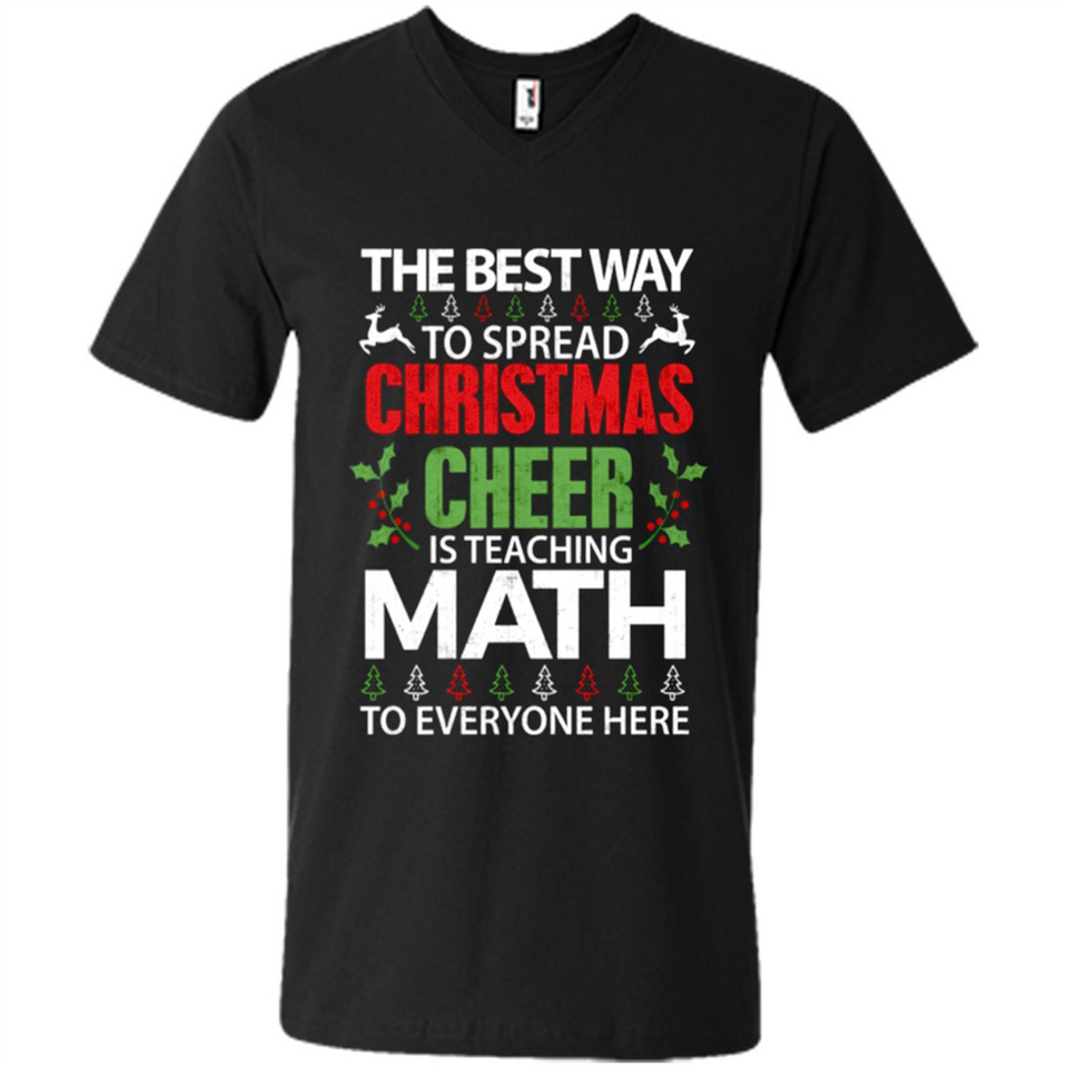 Math Teacher Christmas Shirt Christmas Cheer - Men's V-Neck