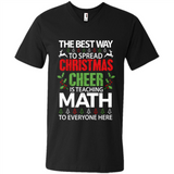 Math Teacher Christmas Shirt Christmas Cheer - Men's V-Neck