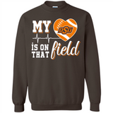 Oklahoma State Cowboys Football My Heart is on that Field - Sweatshirt