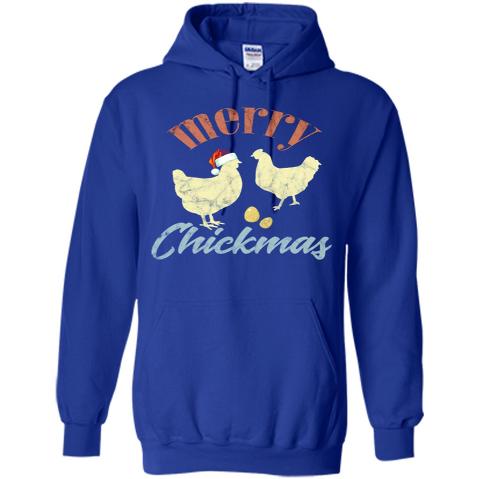 Christmas Chicken Vintage Shirt Funny Santa Hen Farmer Lover - Hoodie