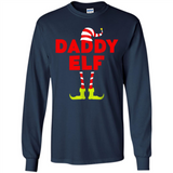 Mens Daddy Elf T-Shirt Funny Matching Christmas Costume - Long Sleeve T-Shirt