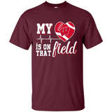 Wisconsin Badgers Football My Heart is on that Field - Shirt