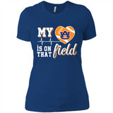 Auburn Tigers Football My Heart is on that Field - Ladies' Boyfriend T-Shirt