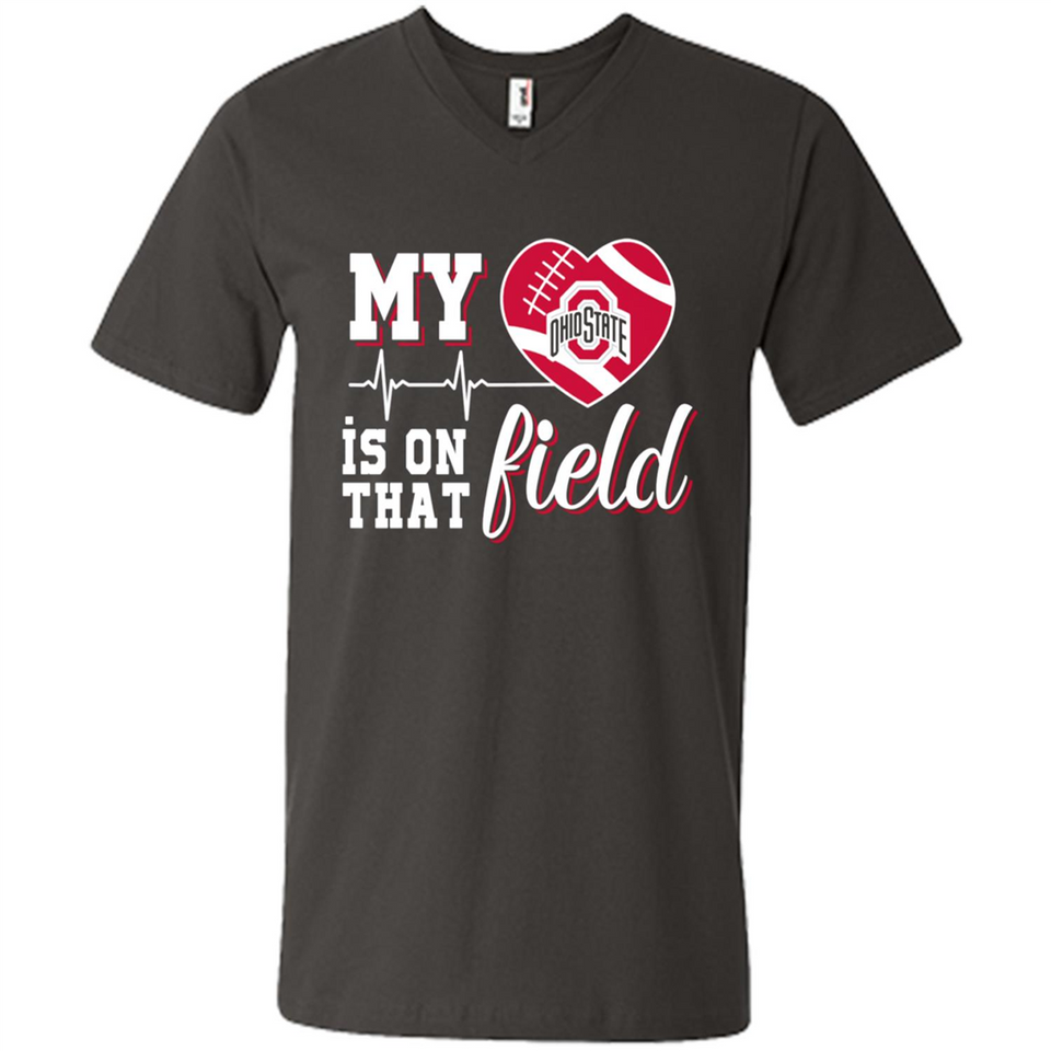 Ohio State Buckeyes Football My Heart is on that Field - Men's V-Neck