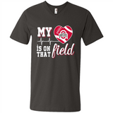 Ohio State Buckeyes Football My Heart is on that Field - Men's V-Neck