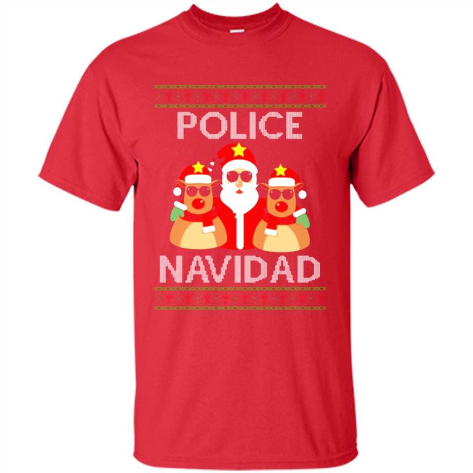 FUNNY POLICE NAVIDAD T-SHIRT Santa Christmas Party - Shirt