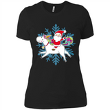 Unicorn And Santa Christmas 1 - Ladies' Boyfriend T-Shirt