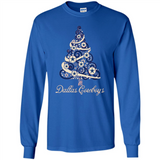 Dallas Cowboys NFL Football Team Logo Christmas Tree T-Shirt - Long Sleeve T-Shirt