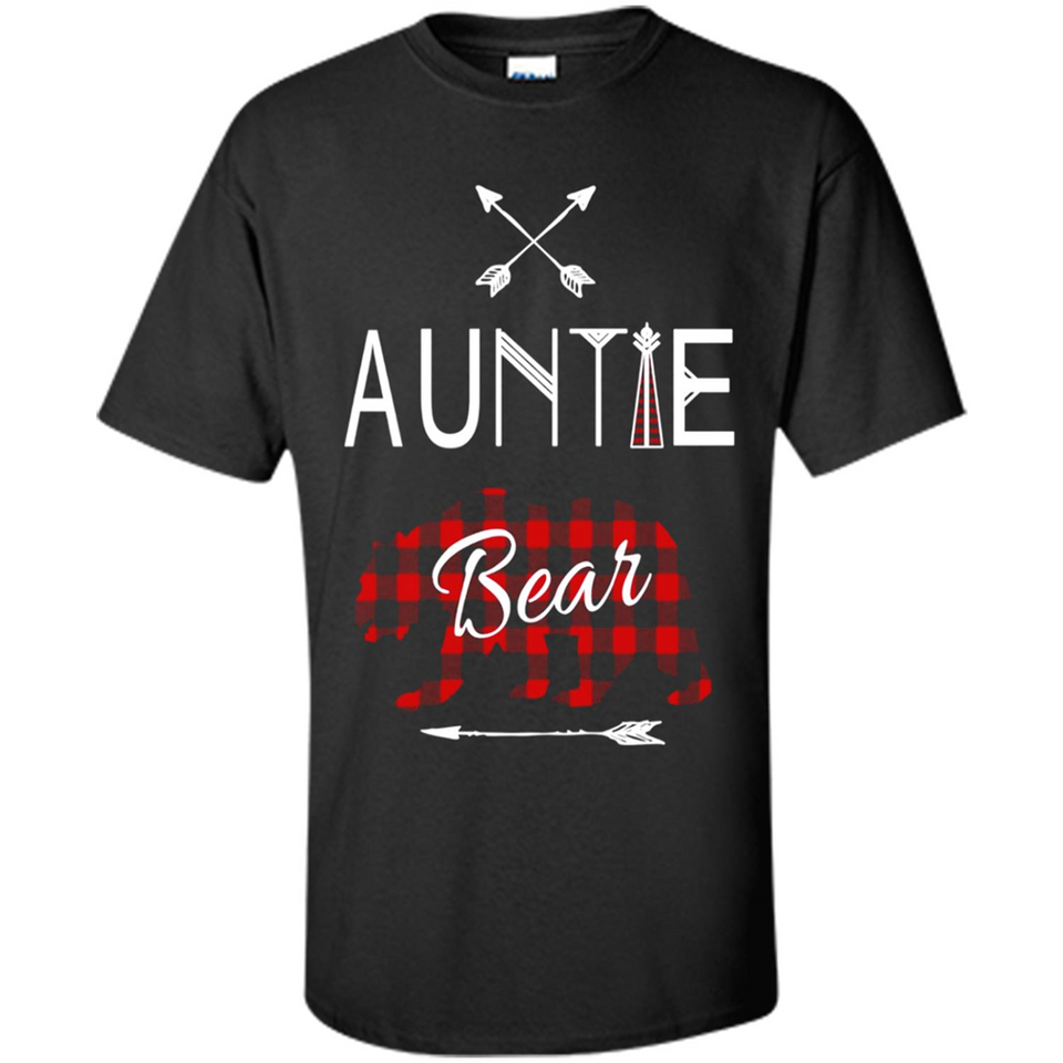 Aunt Shirt Buffalo Plaid Family Camp Bear Tee - Shirt