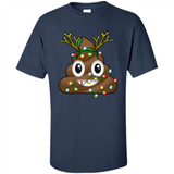 Reindeer Poop Emoji Cute Merry Christmas T-Shirt - Shirt