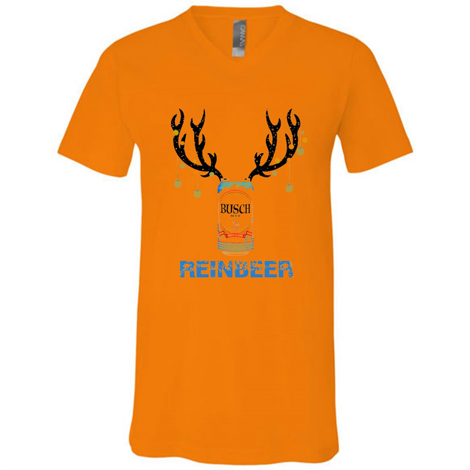 Busch Reinbeer Funny Beer Reindeer Christmas Sweatshirt - Canvas Unisex V-Neck