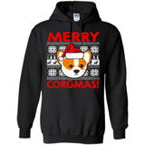 Funny Christmas Santa Corgi Dog Merry Corgmas - Hoodie