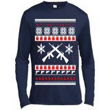 Rifle I Want Rifle Guns For Christmas ugly - Canvas Long Sleeve T-Shirt