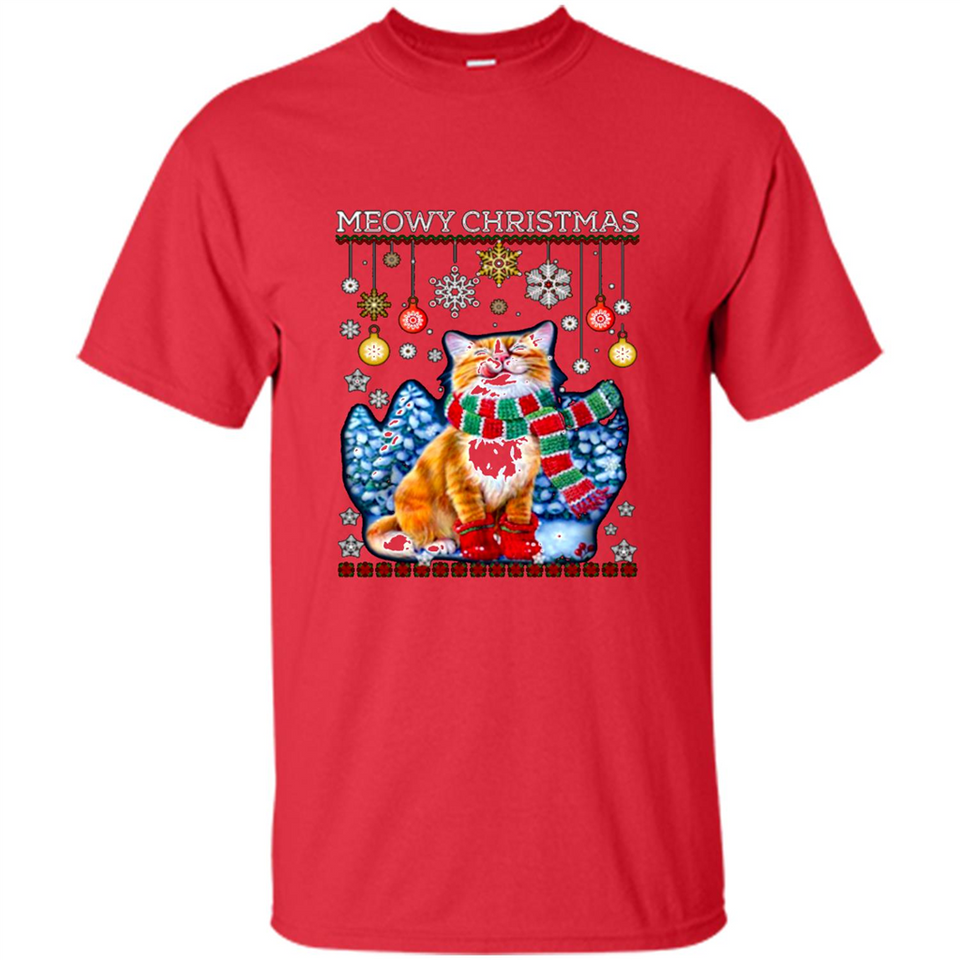 Meowy Christmas Ugly Funny Cats Lover PINGPONG