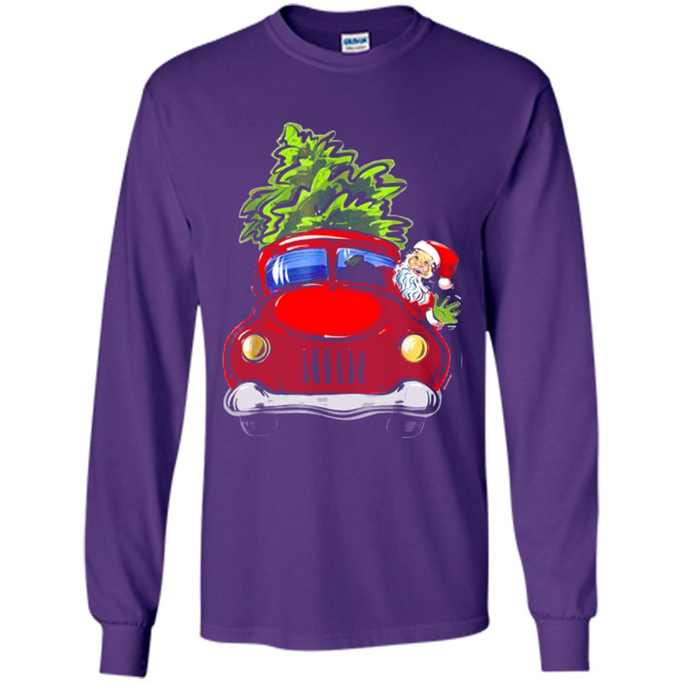 Vintage Santa red Truck Christmas Tree PINGPONG