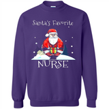 Funny Christmas Nurse Shirt, Santa_s Favorite Nurse - Sweatshirt
