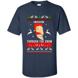 Nigel Thornberry Smashing through the snow Christmas sweatshirt PINGPONG