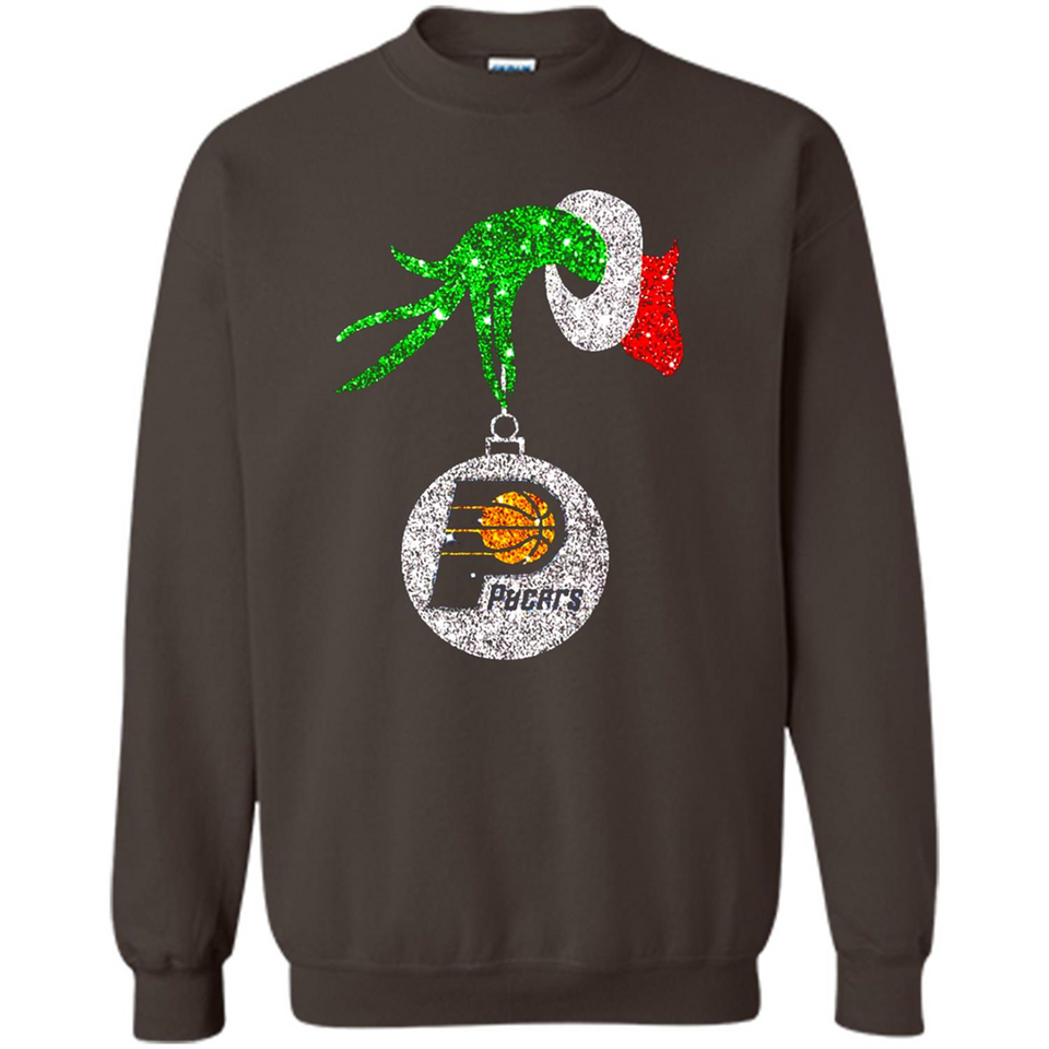 Amazing tee Indiana Pacers Glitter Grinch Monogram Ornament Christmas Gift - Sweatshirt