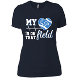 Detroit Lions Football My Heart is on that Field - Ladies' Boyfriend T-Shirt