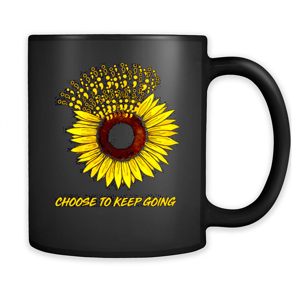 Semicolon Sunflower choose to keep going PINGPONG