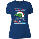 YODA SILENT NIGHT JEDI NIGHT CHRISTMAS UGLY SWEATER