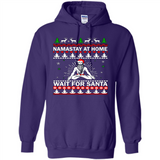 Namastay at home and wait for Santa Christmas sweatshirt PINGPONG