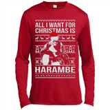 All I Want For Christmas Is Harambe Christmas - Canvas Long Sleeve T-Shirt