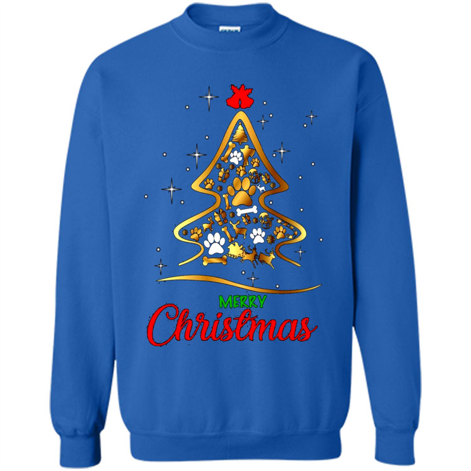 Merry Christmas Dogs Christmas Tree sweater PINGPONG