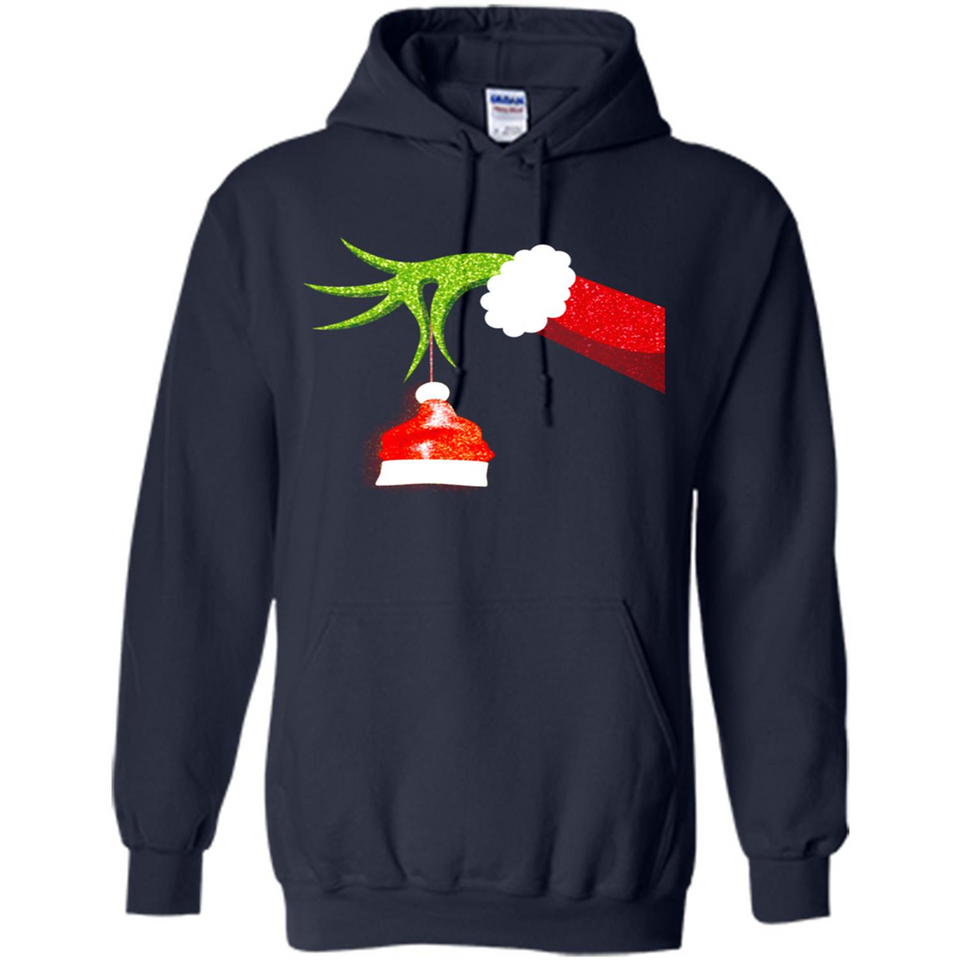 Funny Grinch Hand Holding Santa Hat Ornament Christmas PING PONG