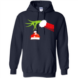 Funny Grinch Hand Holding Santa Hat Ornament Christmas PING PONG