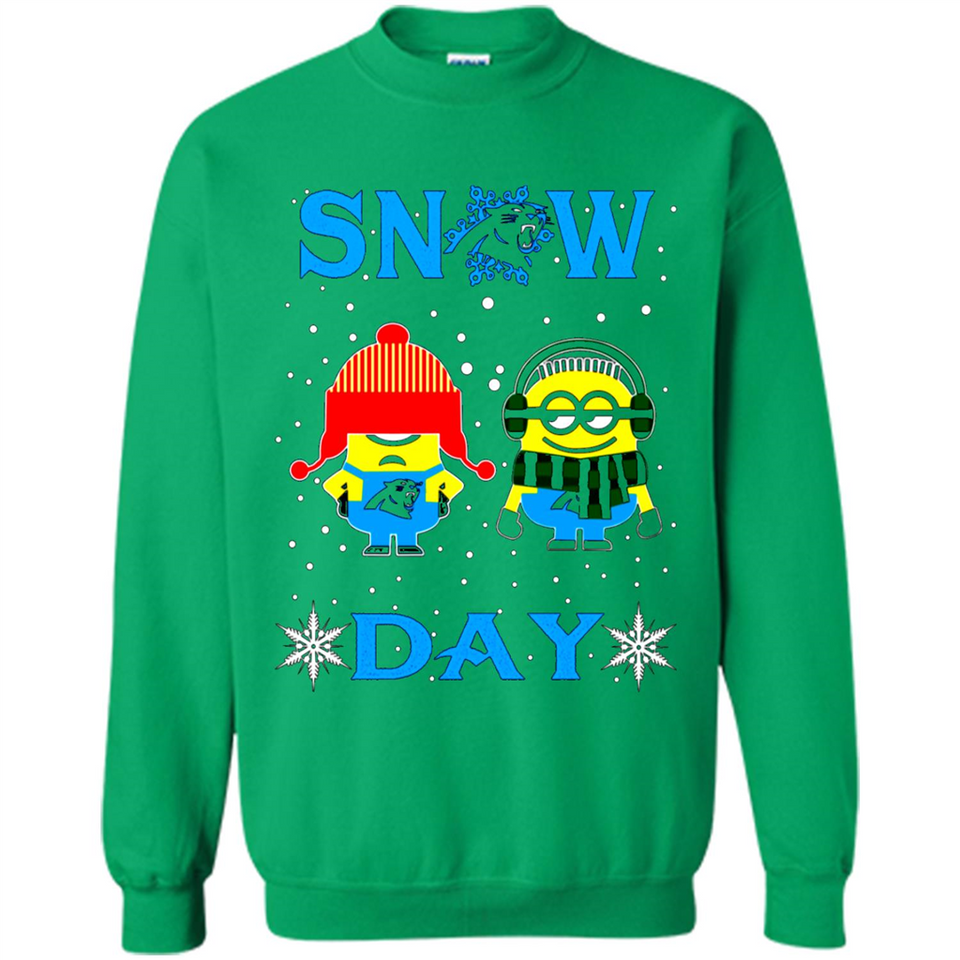 Snow Day Shirt For Carolina Panthers Vs Minion Fans pingpong