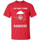 I Just Want To Drink Hot Chocolate & Watch Texas Rangers Ugly Christmas Sweater PINGPONG