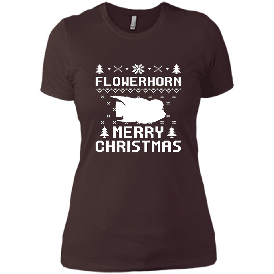 Flowerhorn Christmas T-shirt, Ugly Christmas Sweater - Ladies' Boyfriend T-Shirt