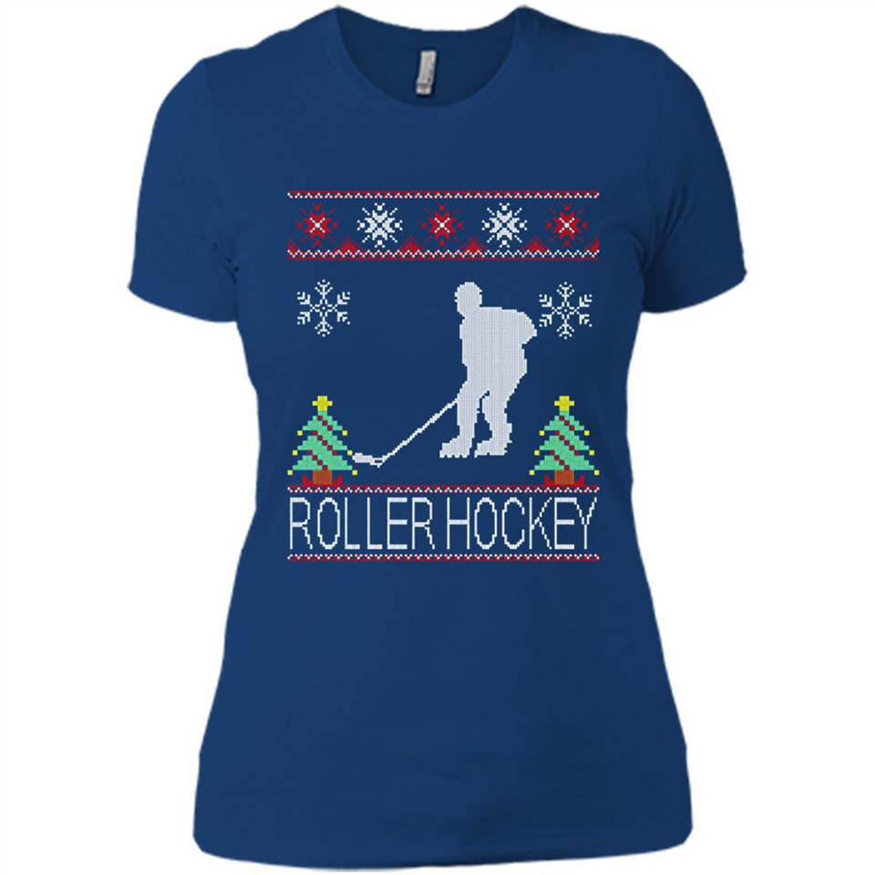 roller hockey Christmas ugly