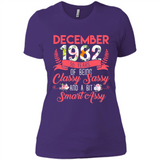 December 1982 36 Years Of Being Classy Sassy - Ladies' Boyfriend T-Shirt