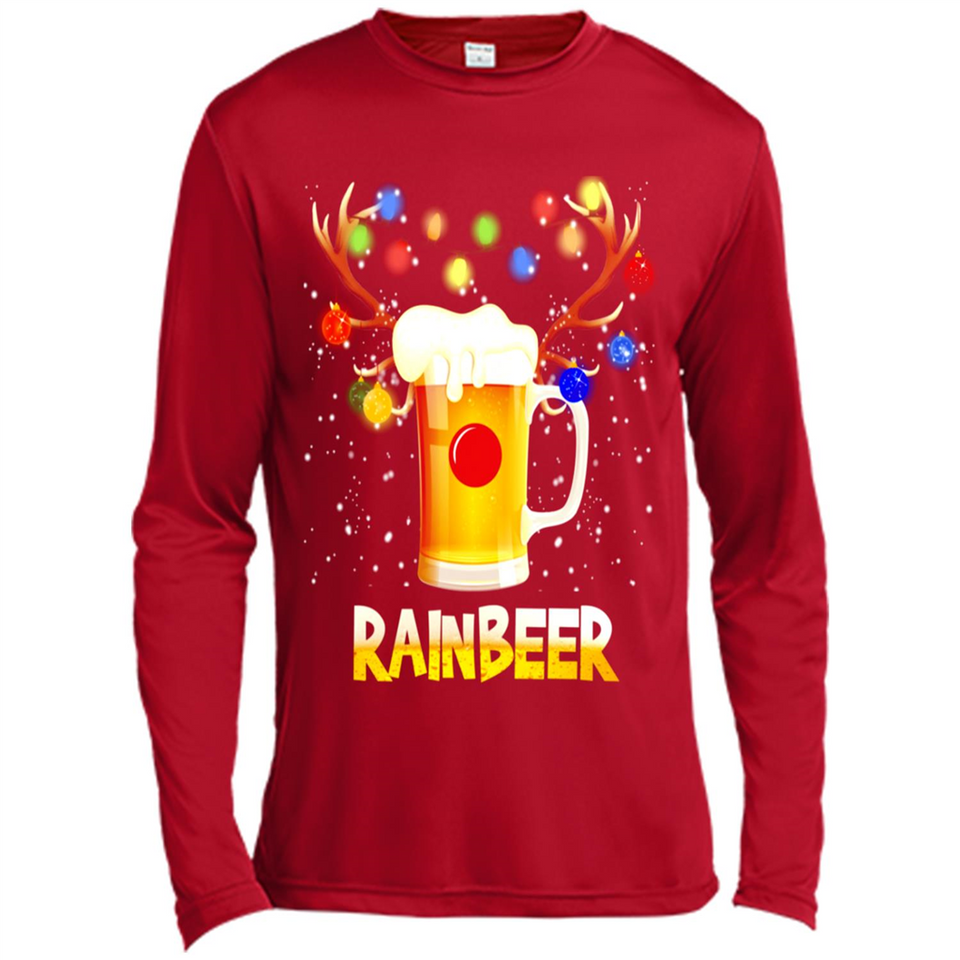 Rainbeer Christmas Reindeer Beer Drinking