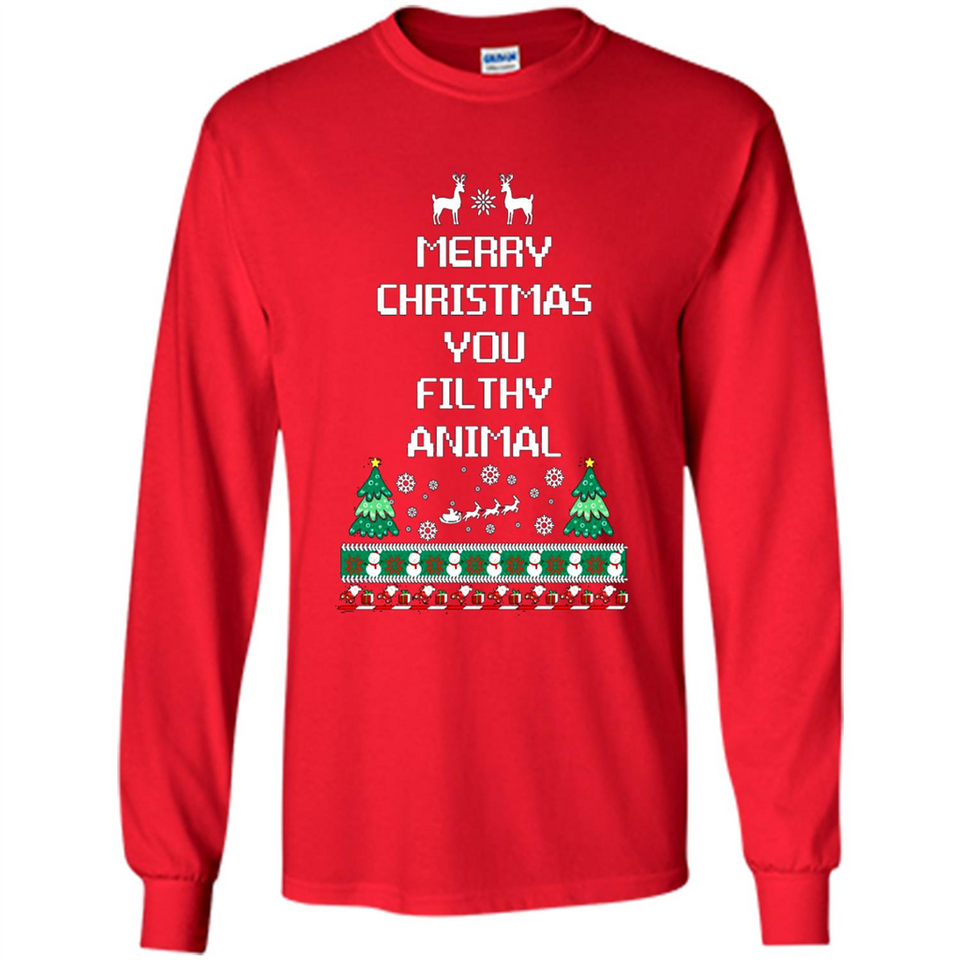 Merry Christmas You Filthy Animal Sweatshirt PINGPONG