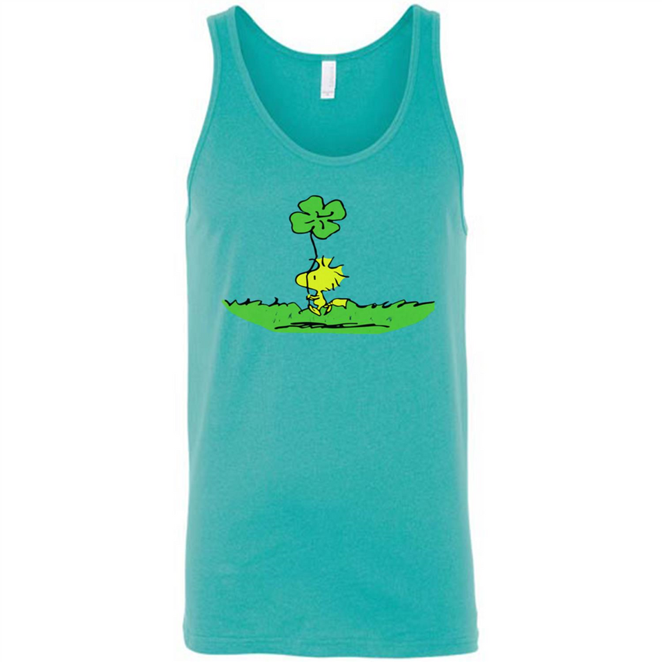 Snoopy Woodstock Shamrock - Canvas Unisex Tank