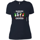 Christmas Garden Gnome Hanging With My Gnomies - Ladies' Boyfriend T-Shirt