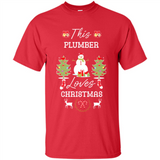 This Plumber Loves Christmas Tree Shirt with Snowman