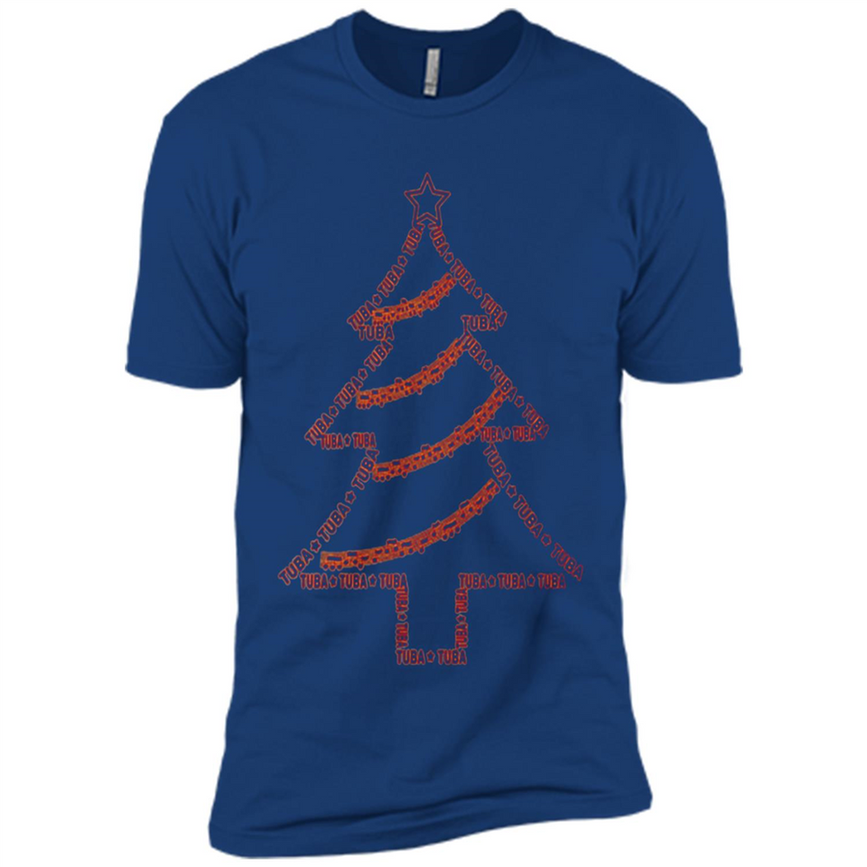 Tuba Text Christmas Tree Musical Instrument Holiday Shirt