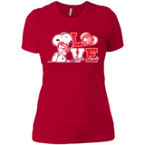 Snoopy loves NBA Atlanta Hawks - Ladies' Boyfriend T-Shirt