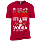 Christmas Gift Shirt Christmas Spirit Vodka Santa - Premium Short Sleeve T-Shirt