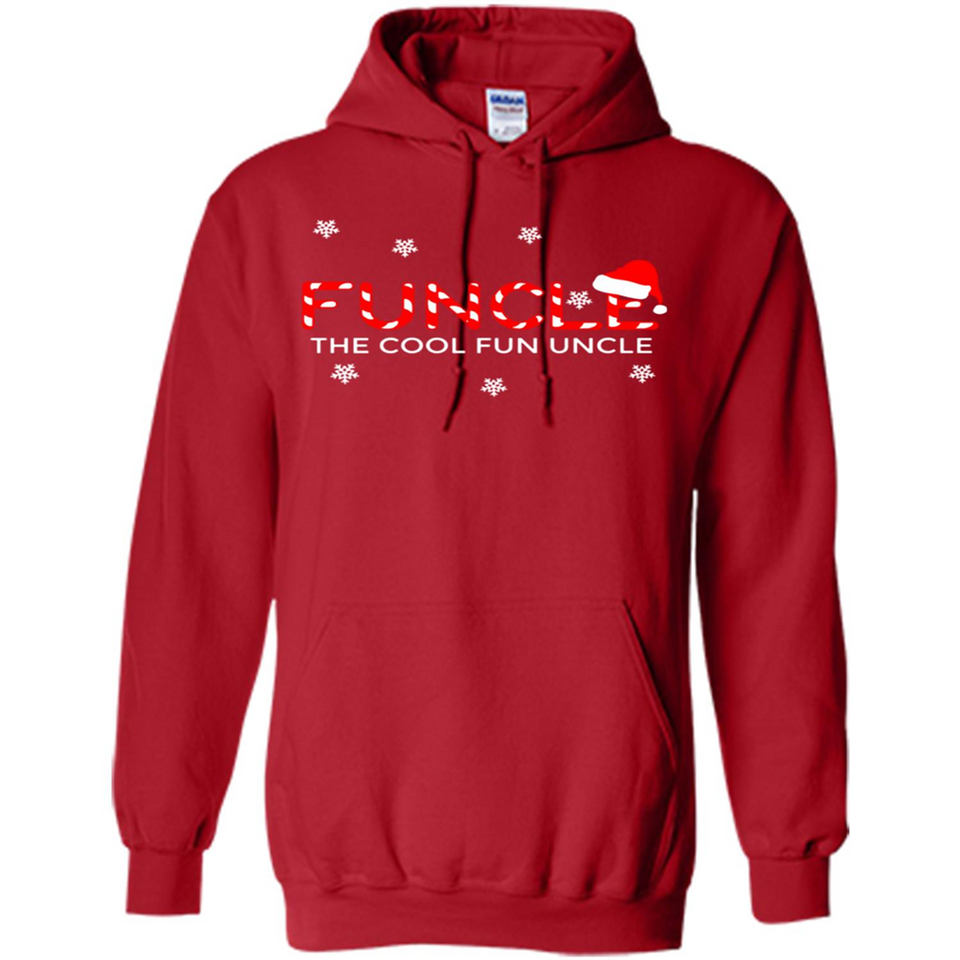 Mens Christmas Funcle The Cool Fun Uncle Definition Xmas - Hoodie