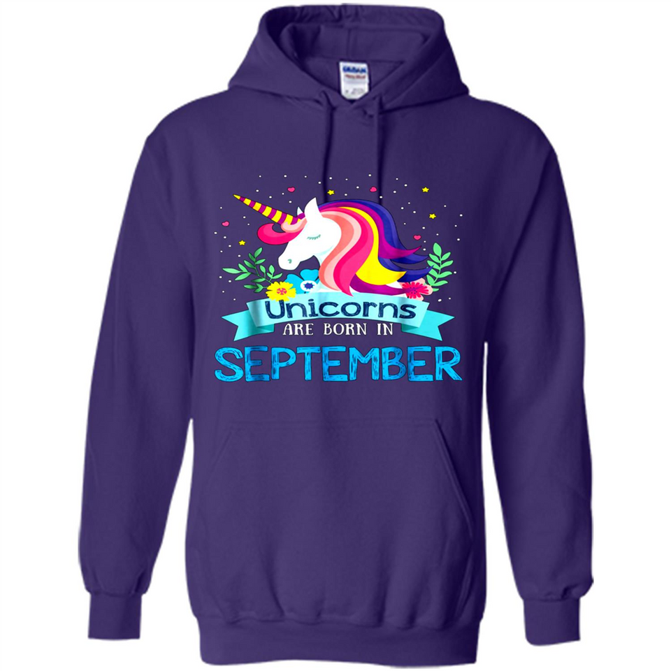 Unicorns are born in September Birthday Rainbow Gift Ladies Custom