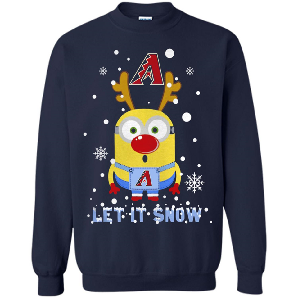 Minion Arizona Diamondbacks Ugly Christmas Sweater Let it Snow - Sweatshirt