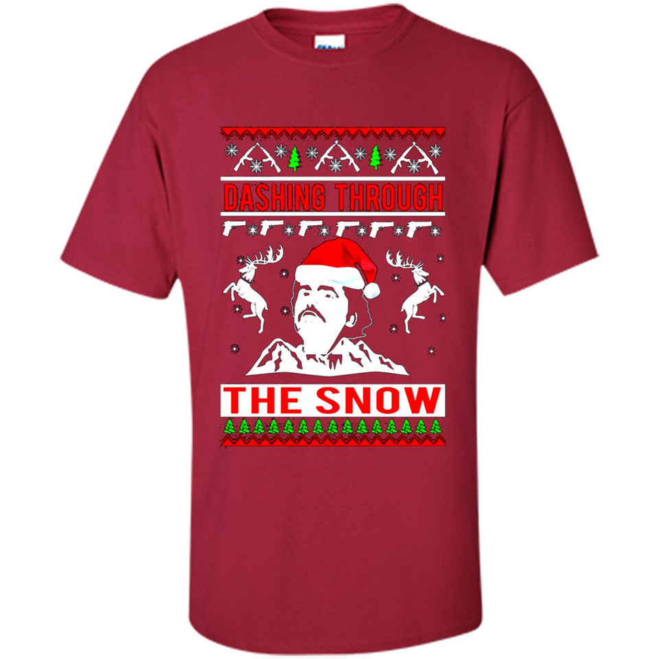 Narcos dashing through the snow Christmas sweatshirt PINGPONG