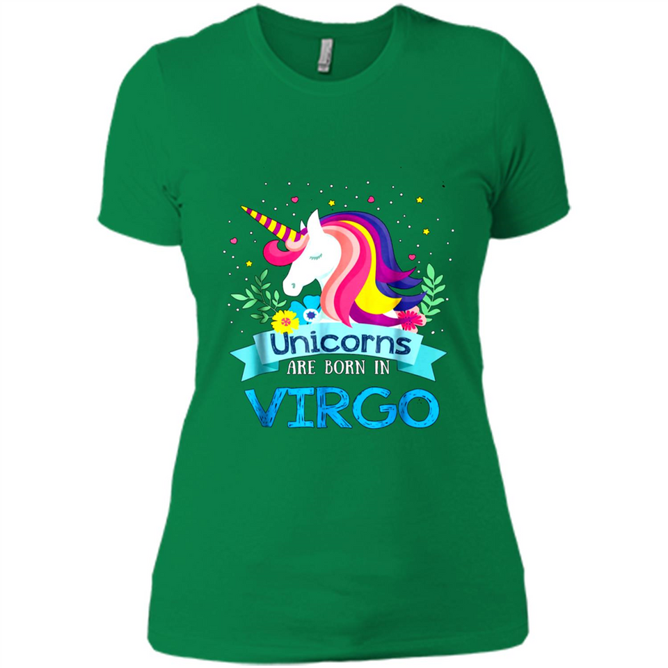 Unicorns are born in Virgo Birthday Rainbow Gift Ladies Custom