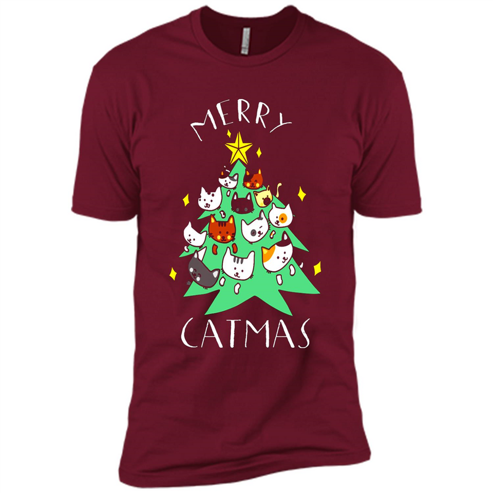 Merry Catmas Funny Cool Christmas Mug PINGPONG - Premium Short Sleeve T-Shirt