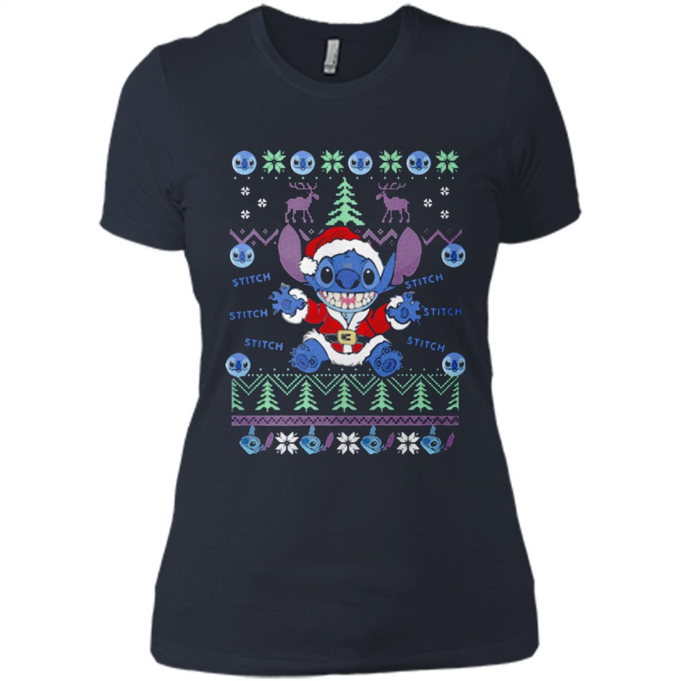 Stitch ugly christmas sweater - Ladies' Boyfriend T-Shirt
